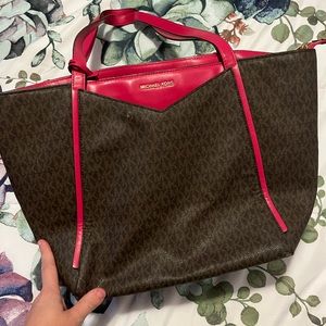 Michael Kors brown and pink purse